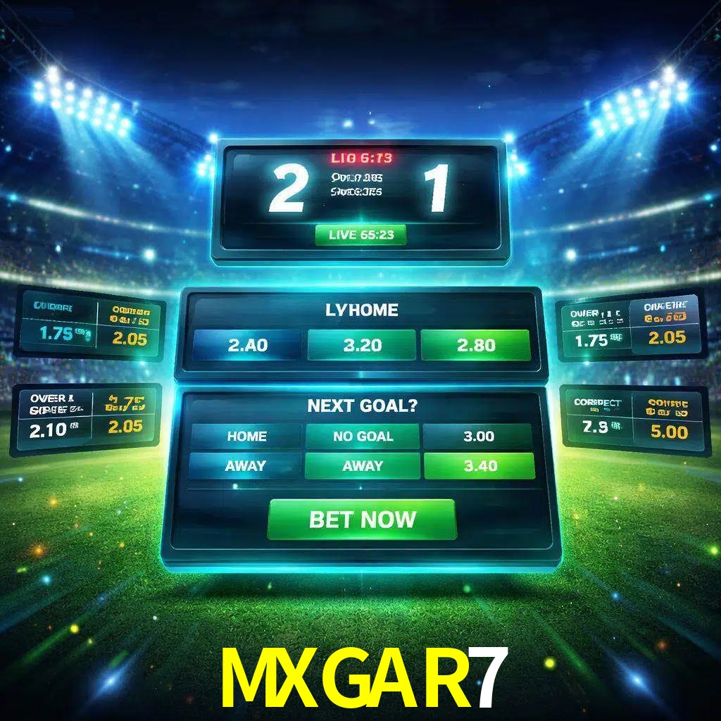 Vista de apuestas en vivo MXGAR7 durante un partido en curso